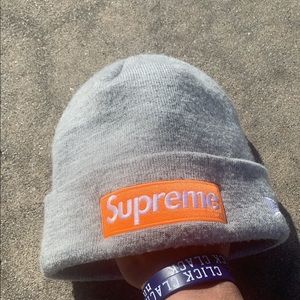 Supreme Box logo beanie, Orange and Grey